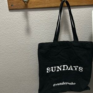 SUNDAYS @sundaysoho Black Tote Bag